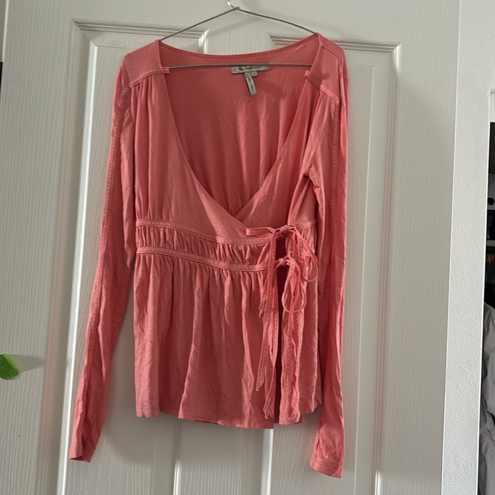 BCBGeneration Peach Wrap Top Sz XS